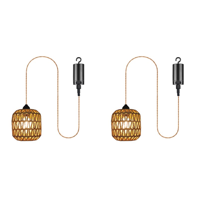 Outdoor Power For Gazebo - 2X Battery Powered Outdoor Chandelier, Woven