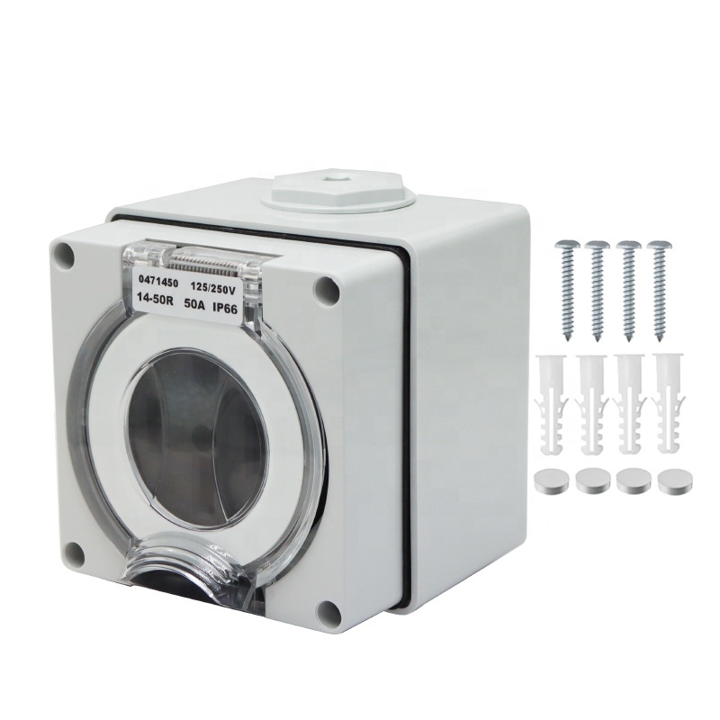 Outdoor Power Inlet Box - 50 Amp Generator RV Power Inlet