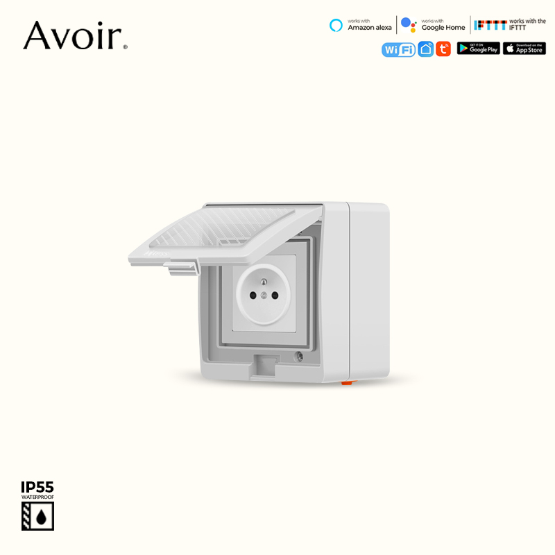Outdoor Power Outlet With Remote Control - Avoir IP55 Tuya Wifi Electrical Sockets