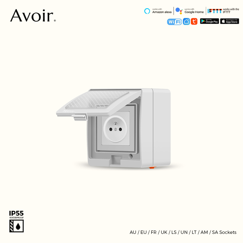 Outdoor Power Outlet With Remote Control - Avoir Tuya Smart Waterproof Wifi Socket
