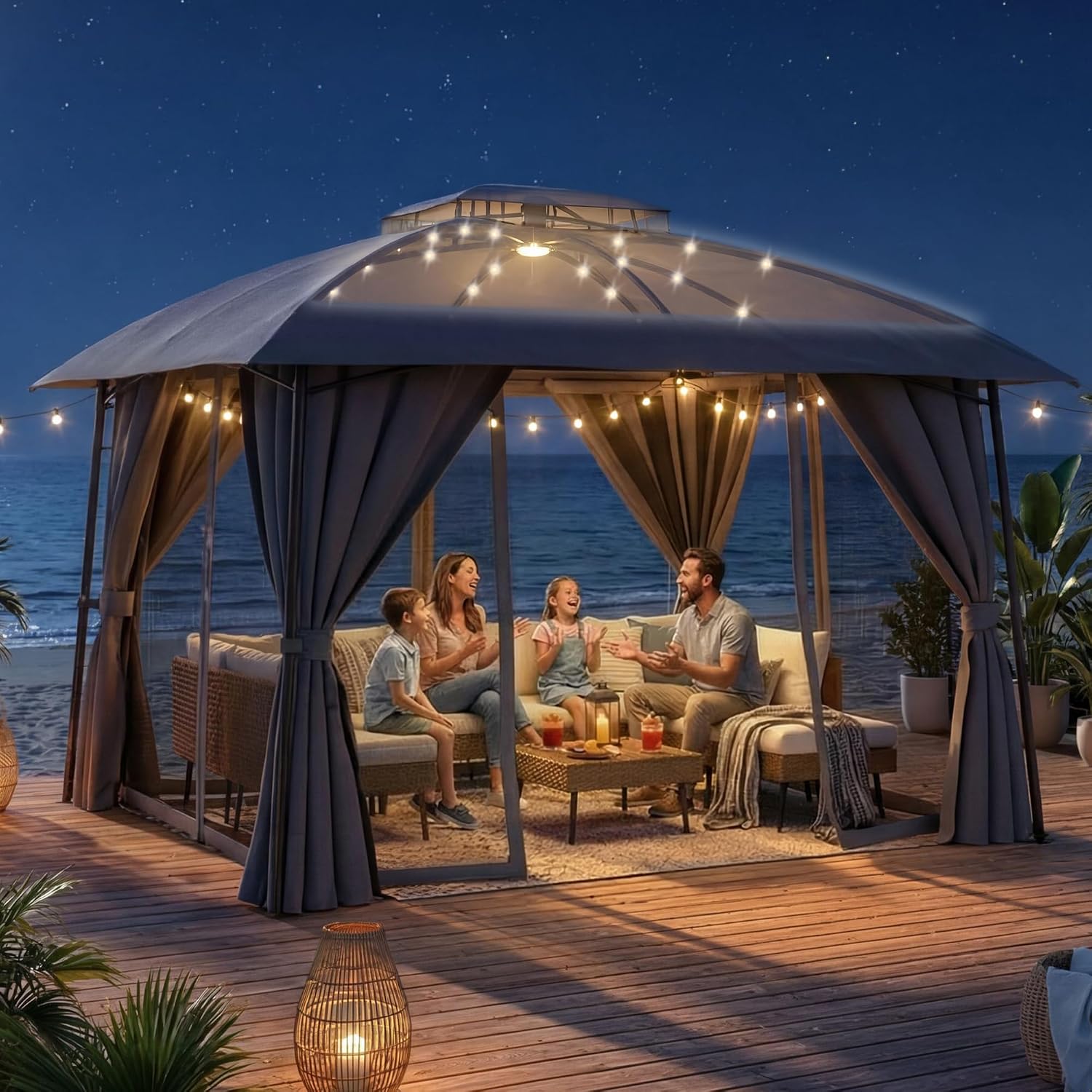 Outdoor Power For Gazebo - Outdoor Patio Gazebo 10x12 with Solar