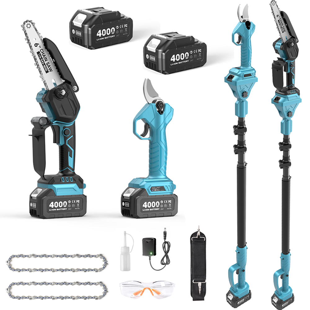 Electric Chainsaw Battery - Taskstar 3-in-1 Brushless Pole Pruner &