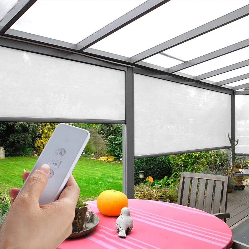 Outdoor Power Blinds - # Hot Sun Shade Outdoor Solar
