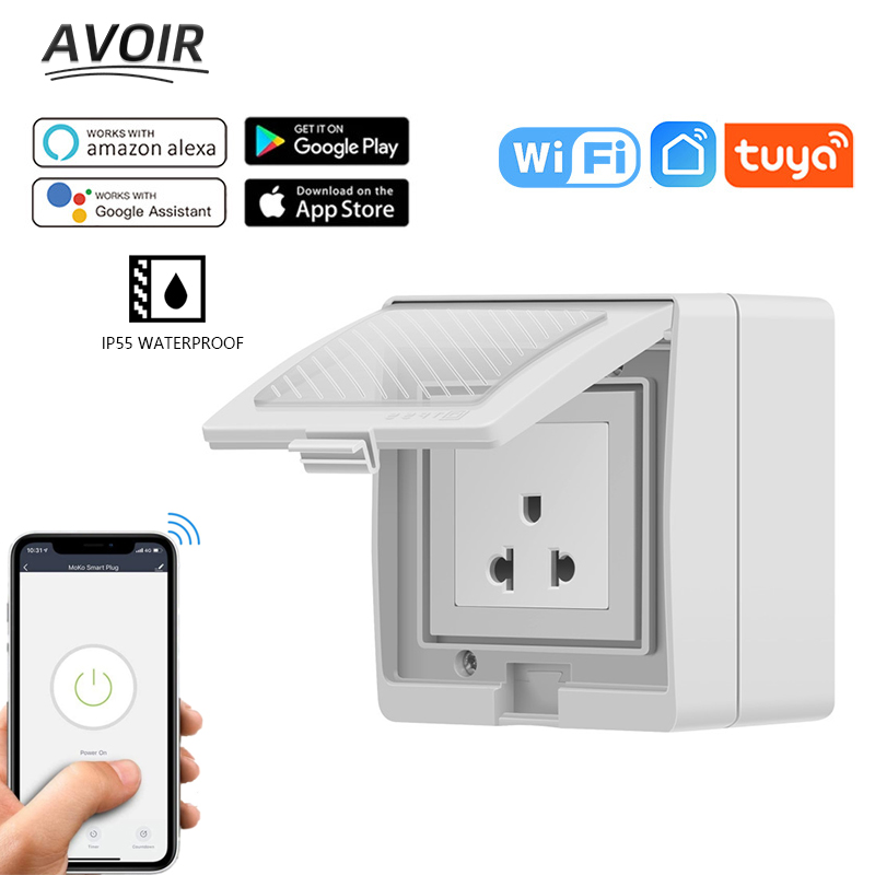 Avoir IP55 Tuya Smart Waterpro - огляд і ціна Outdoor Power Outlet With Remote Control