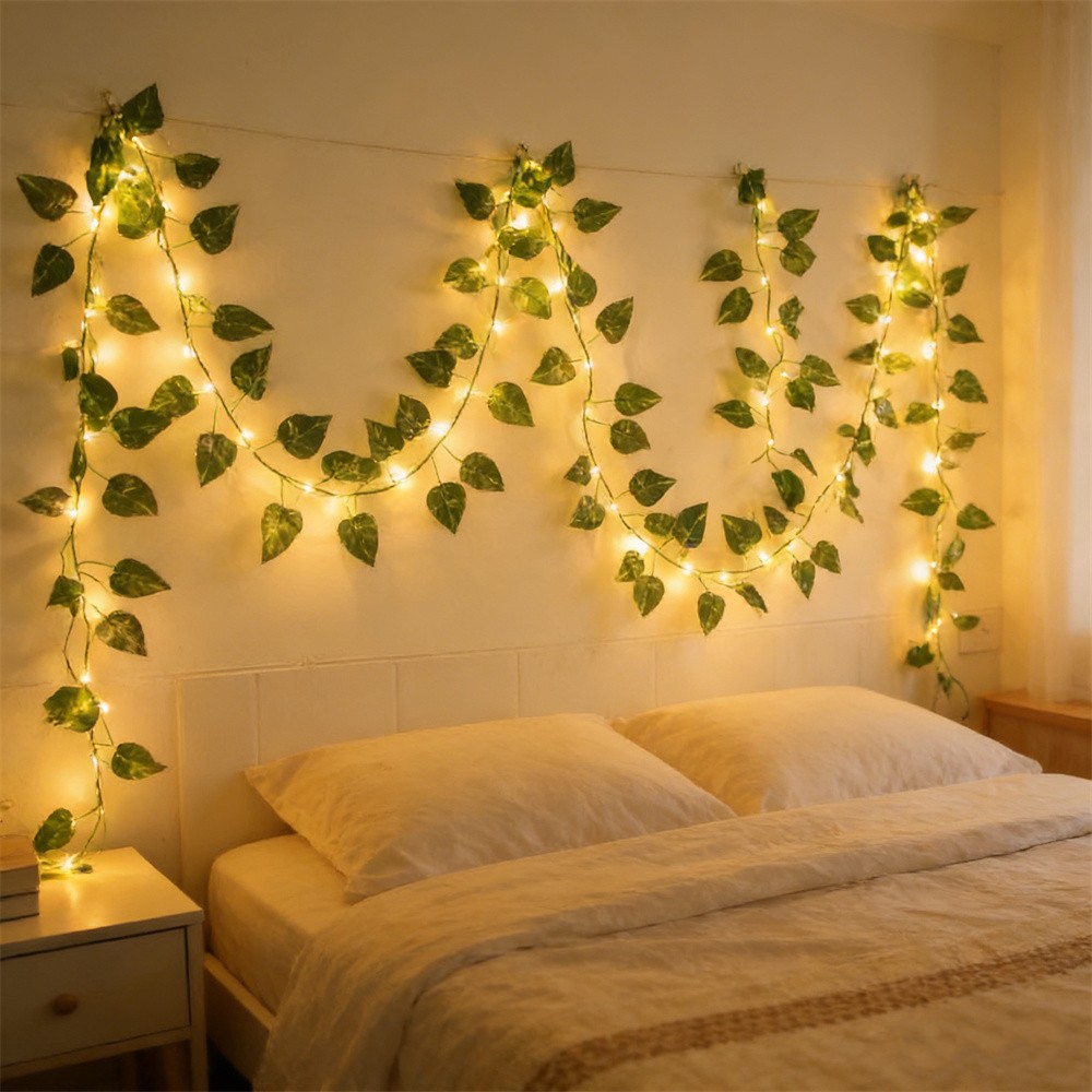 LED Green Rattan Leaf Fairy Li - огляд і ціна Outdoor Power For Wedding