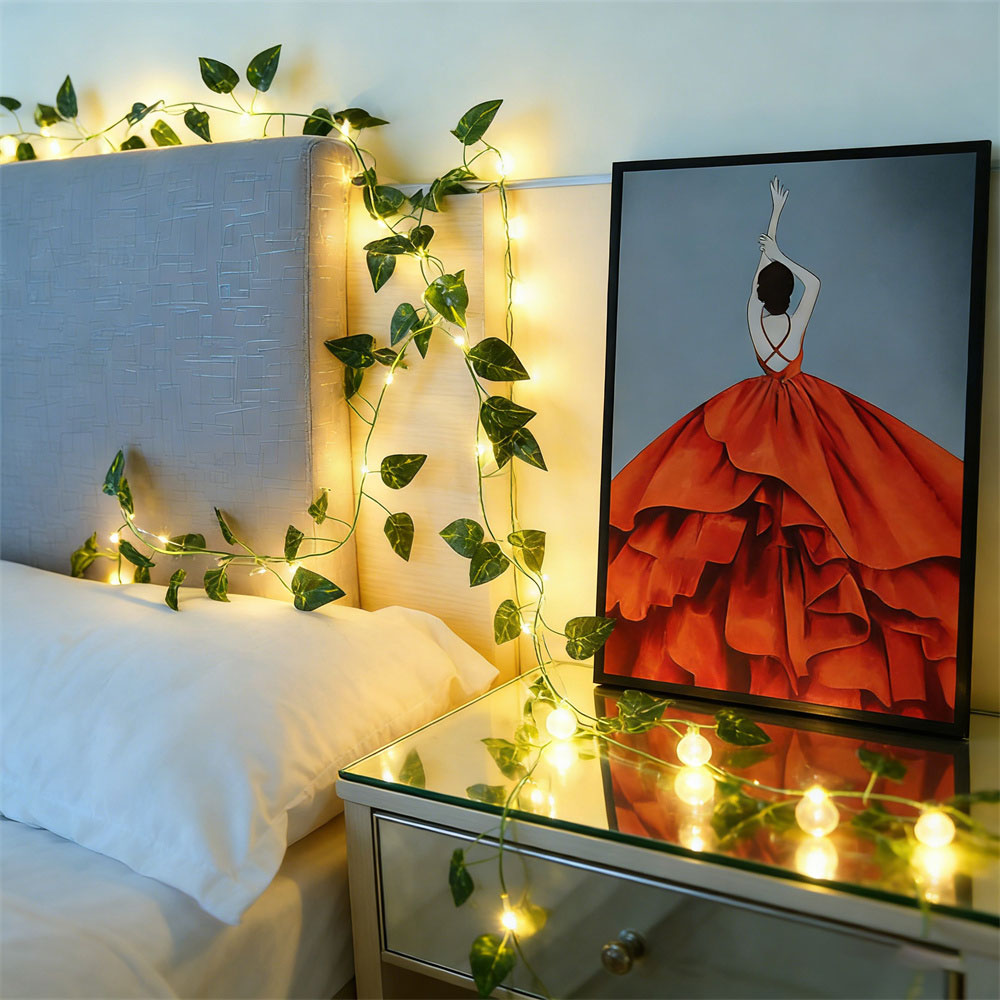 LED Green Rattan Leaf Fairy Li - огляд і ціна Outdoor Power For Wedding