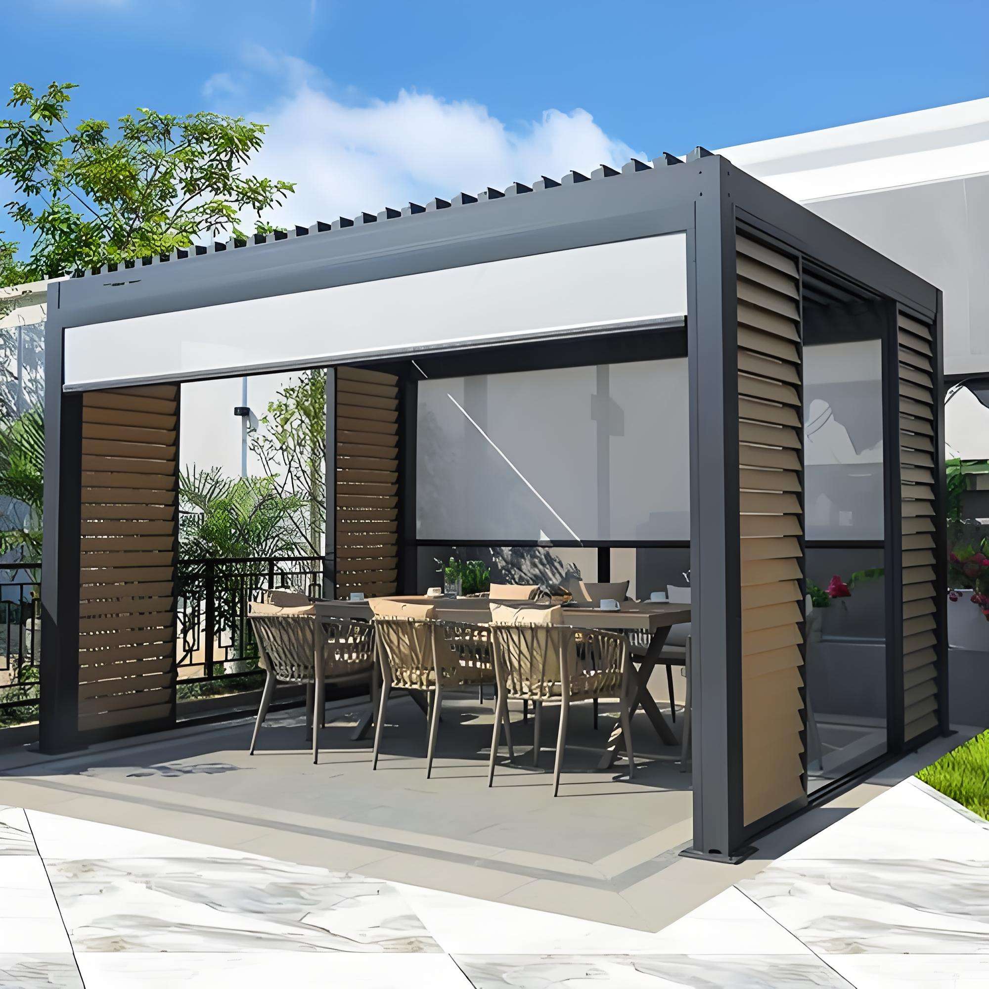 Power Driven Aluminum Pergola  - огляд і ціна Outdoor Power For Gazebo