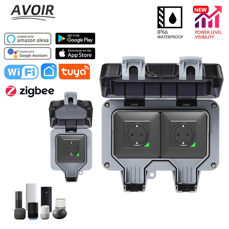 Avoir Tuya Zigbee Electrical O - огляд і ціна Outdoor Power Outlet With Remote Control