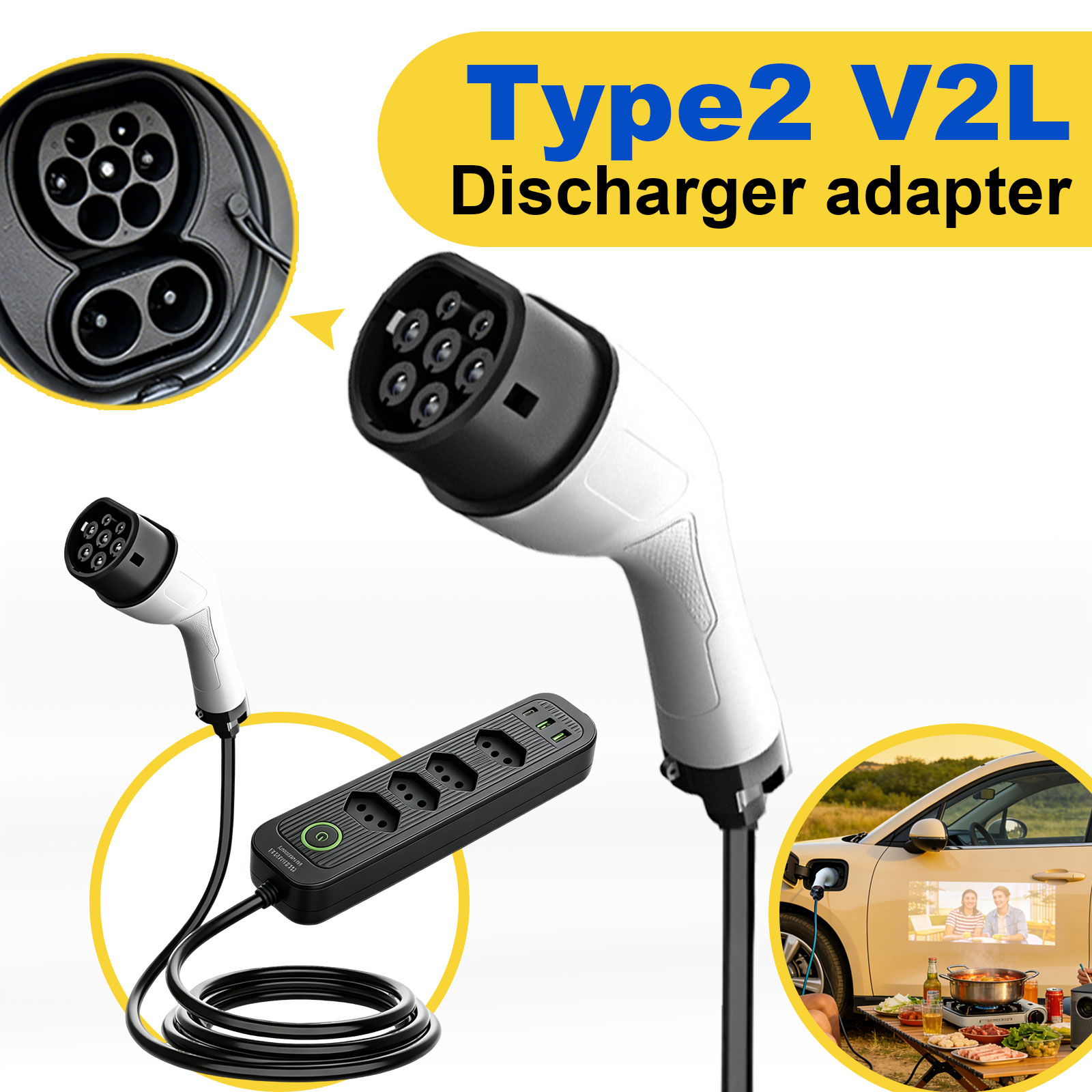 Type2 V2L Discharge Adapter 16 - огляд і ціна Outdoor Power Station