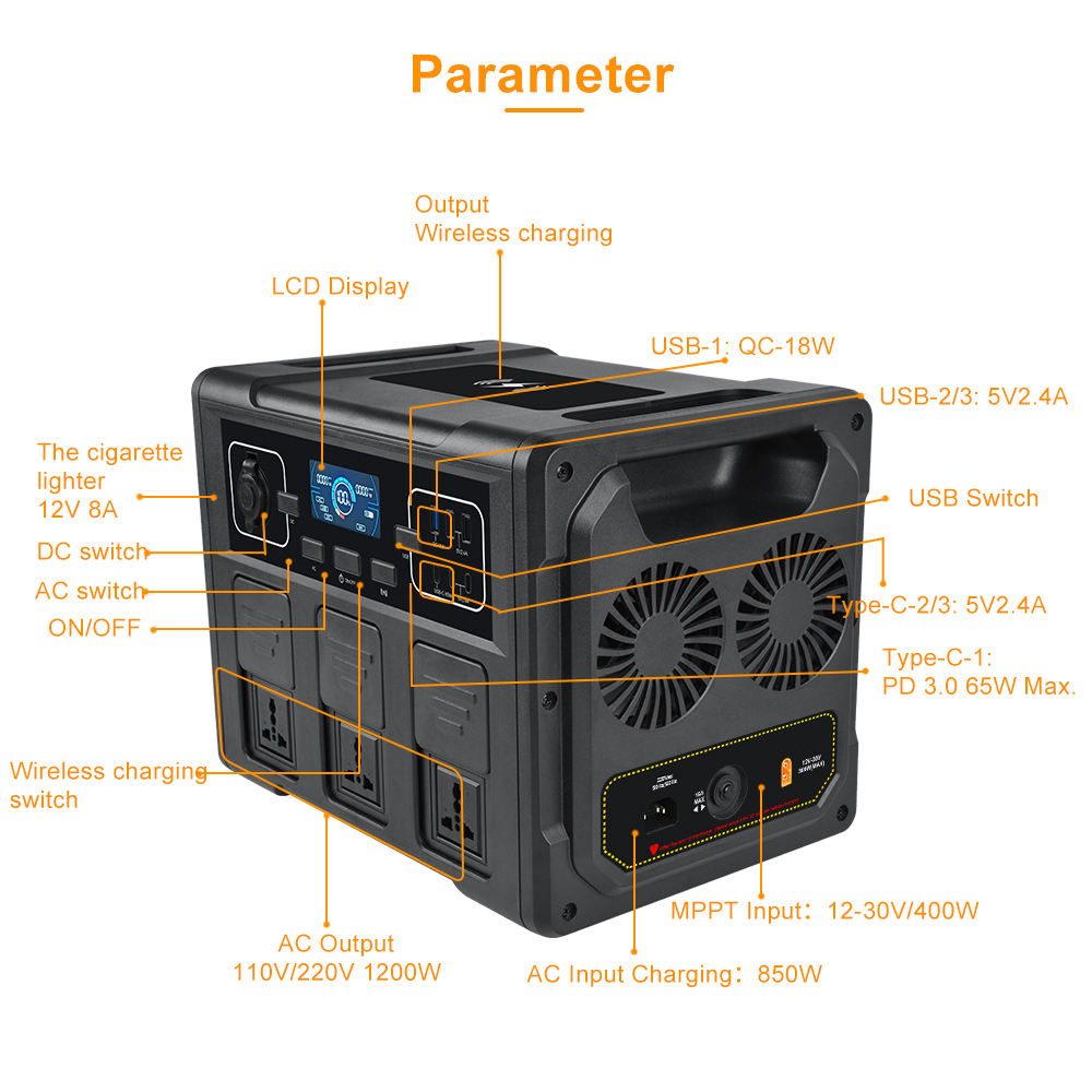 1200W Portable Solar Generator - огляд і ціна Outdoor Power Station