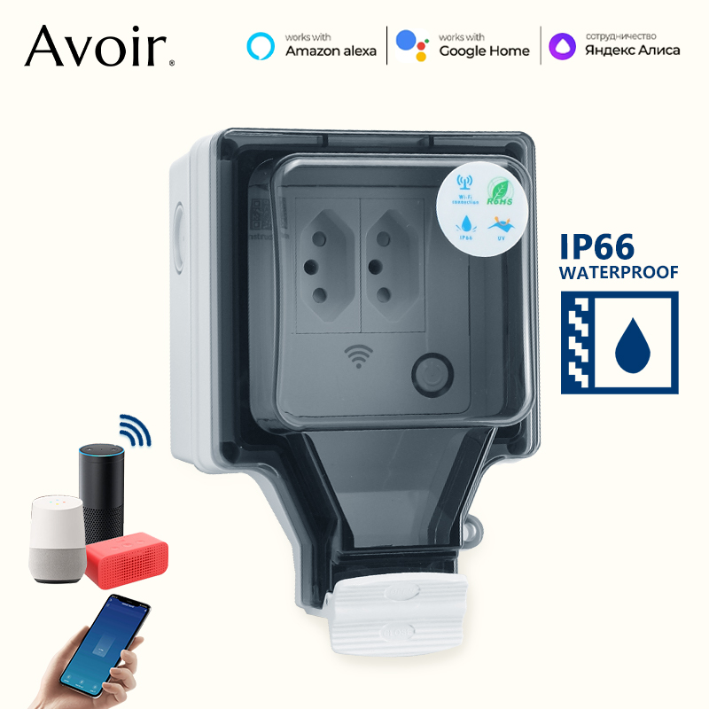 Avoir Tuya Wifi Smart Socket I - огляд і ціна Outdoor Power Outlet With Remote Control