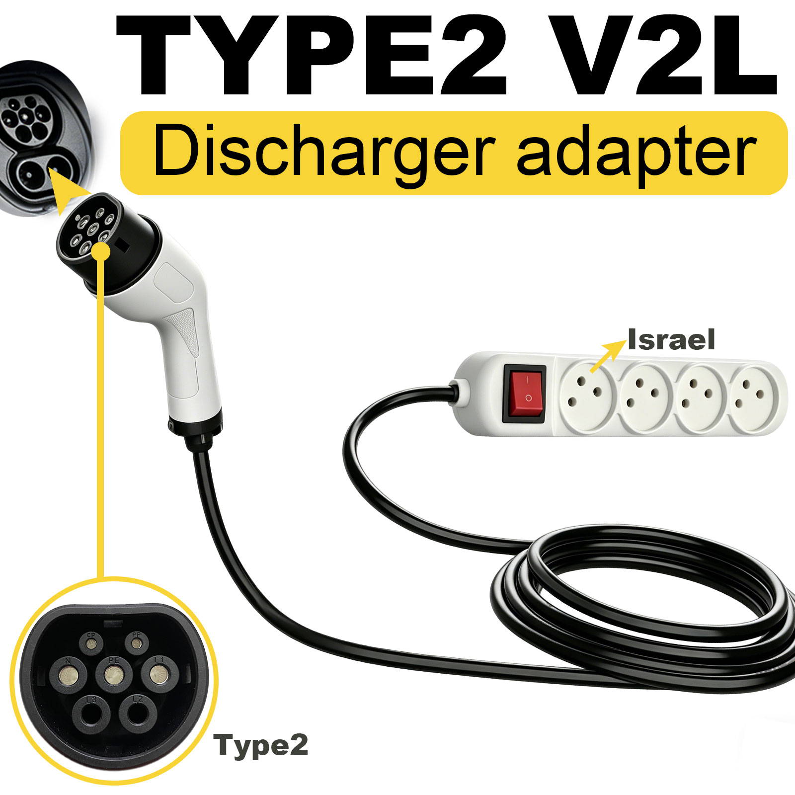 Type2 V2L Discharge Adapter Is - огляд і ціна Outdoor Power Station
