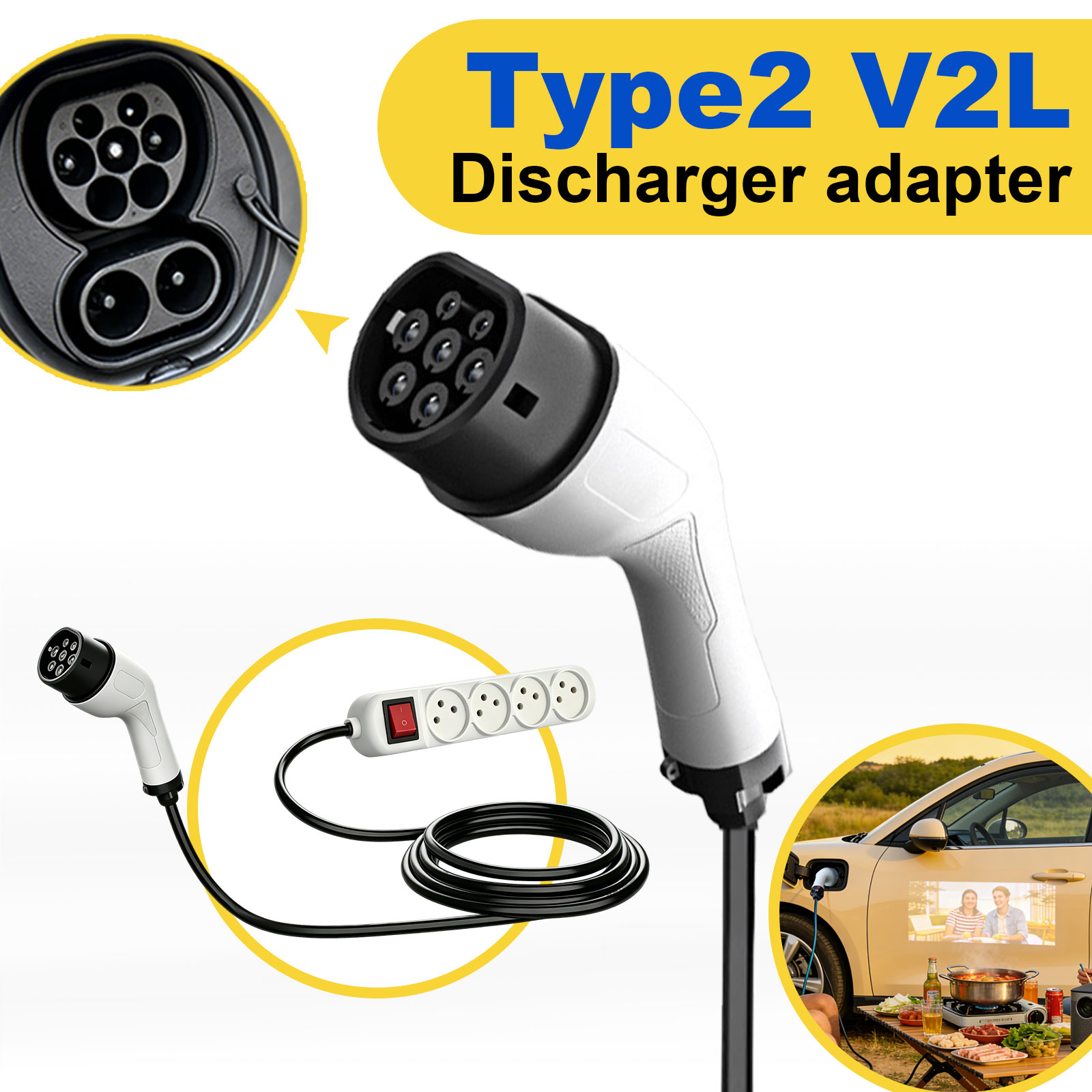 Type2 V2L Discharge Adapter Is - огляд і ціна Outdoor Power Station