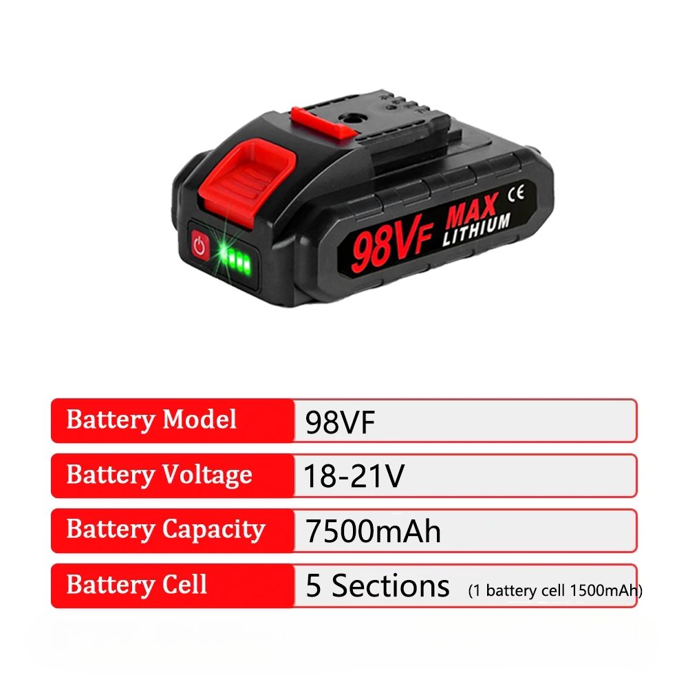 18V 21V 128VF 98VF Rechargeabl - огляд і ціна Electric Chainsaw Battery
