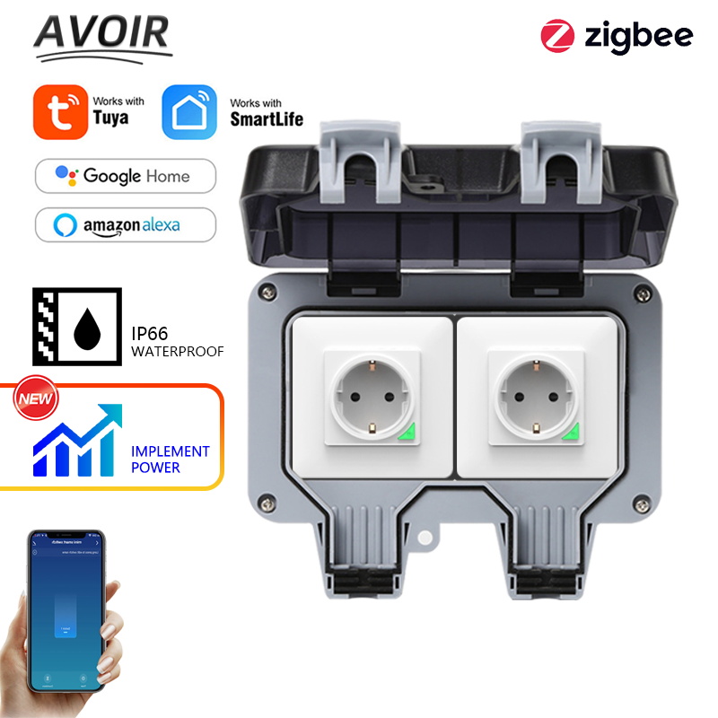 Avoir Tuya Zigbee Electrical S - огляд і ціна Outdoor Power Outlet With Remote Control