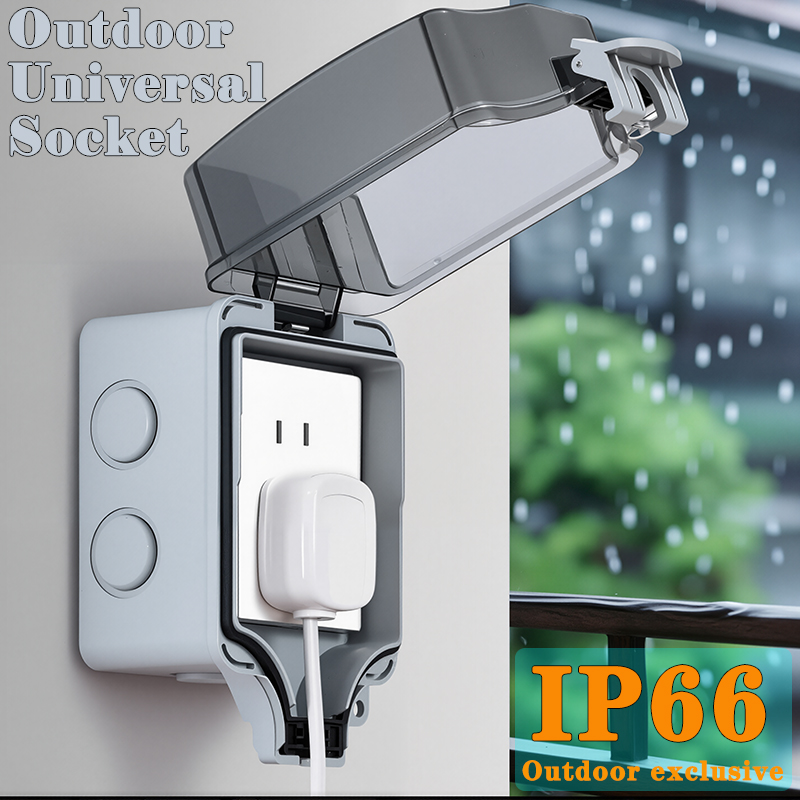 IP66 Outdoor Socket 220V EU So - огляд і ціна Outdoor Power Distribution Box