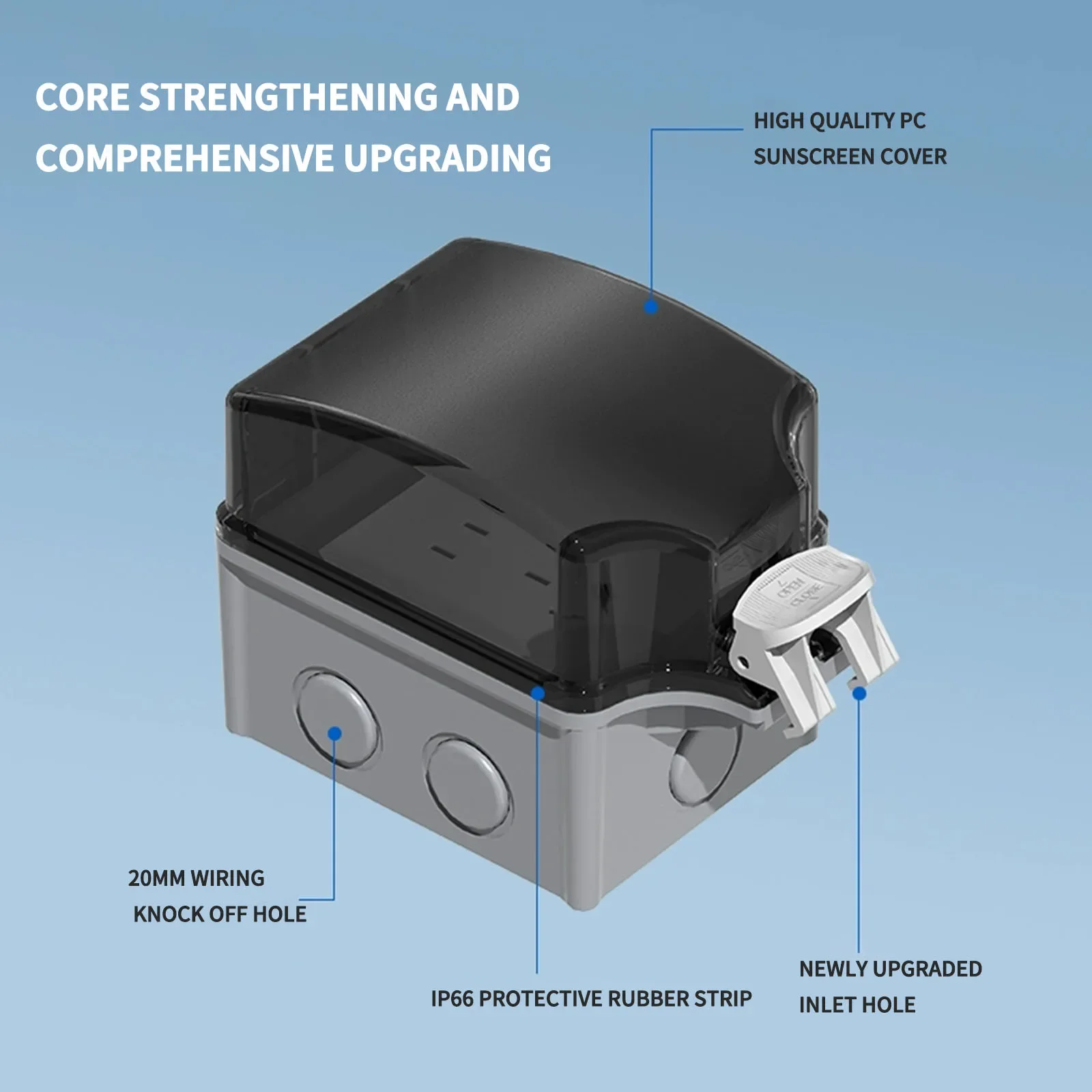 IP66 Outdoor Socket 220V EU So - огляд і ціна Outdoor Power Distribution Box