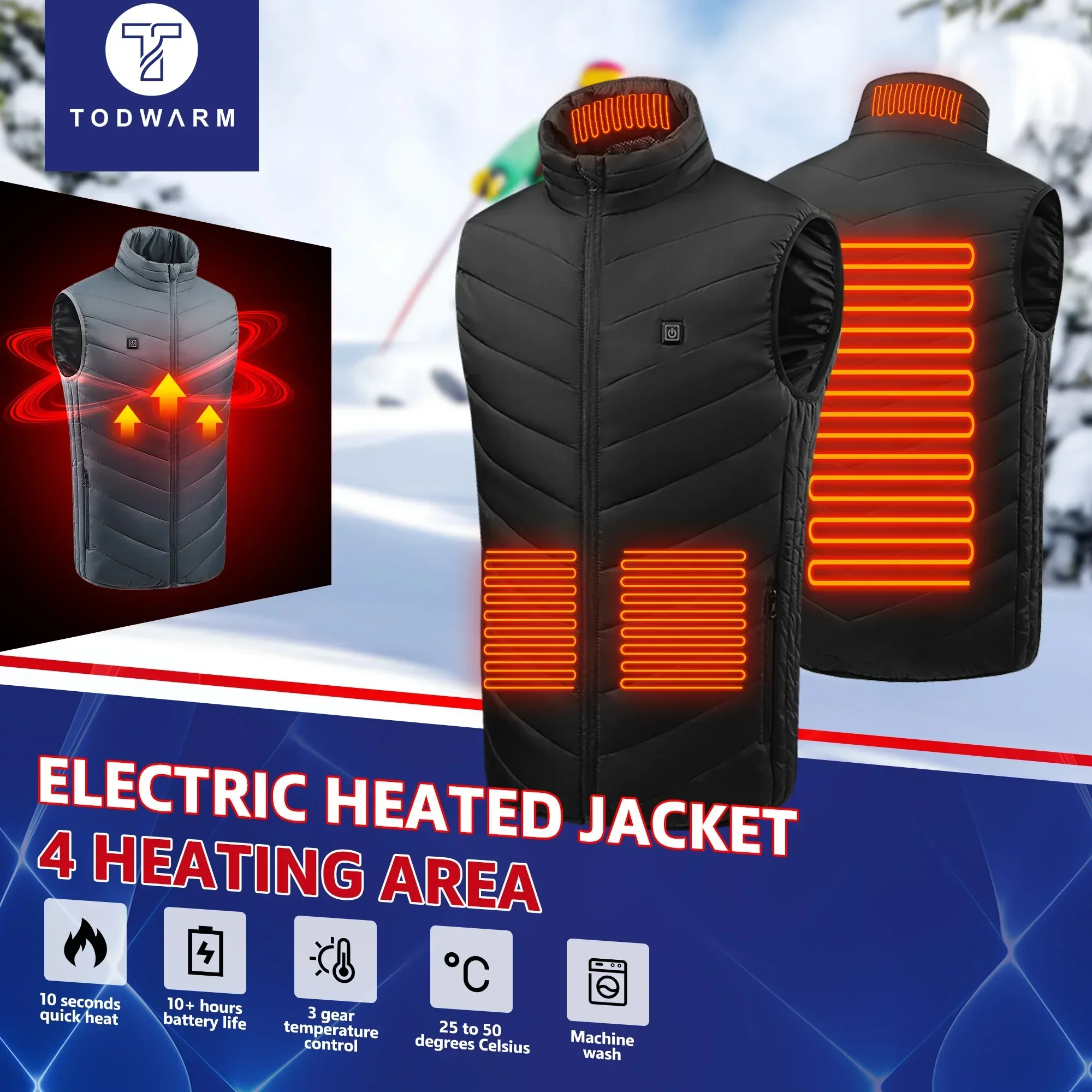 21 Heated Vest Electric Heated - огляд і ціна Outdoor Power Pedestal