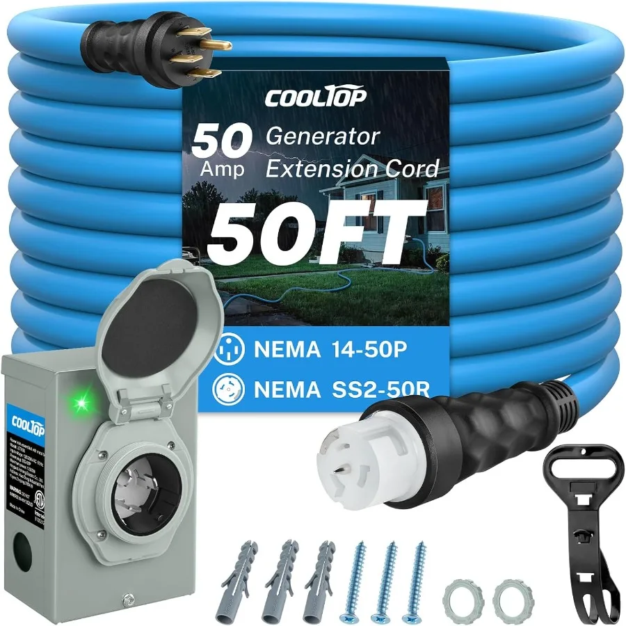 50 Amp Generator Cord and Powe - огляд і ціна Outdoor Power Inlet Box