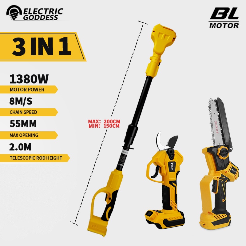 Brushless 6 Inch Electric Chai - огляд і ціна Electric Chainsaw Battery
