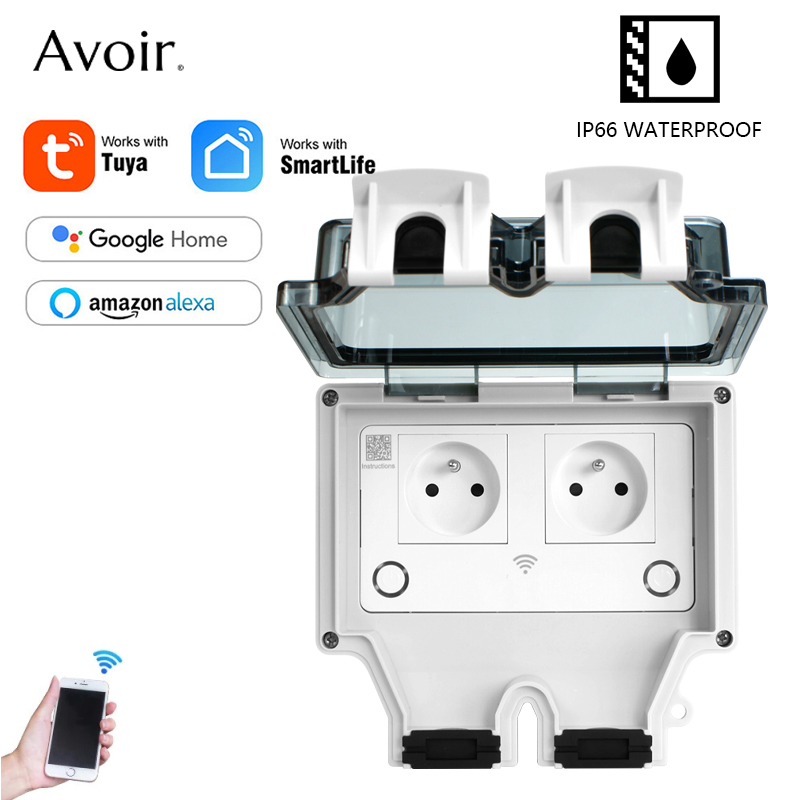 Avoir Tuya Power Socket IP66 O - огляд і ціна Outdoor Power Outlet With Remote Control